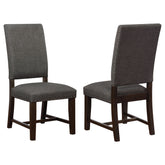 Orleans Furniture - Coaster - Twain Upholstered Dining Side Chair Warm Grey (Set of 2) - 109142